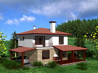 new building houses near the sea