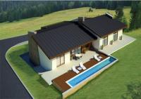 3-bedroom bungalow with garage and basement, modern practical house