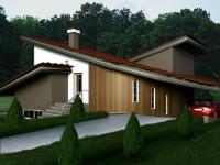 2-bedroom country villa, modern design rural villa plan