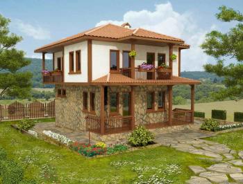 2-storey traditional Bulgarian house